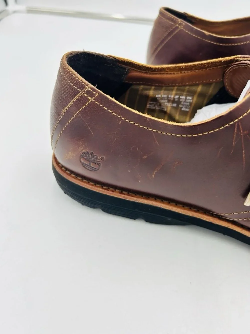 Timberland Classic Oxford Lace-Up Shoes Brown Genuine Leather Men's Size 13